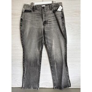 NWT Good American jeans  model GBTT602BT Black Wash Sz 16 Baggy